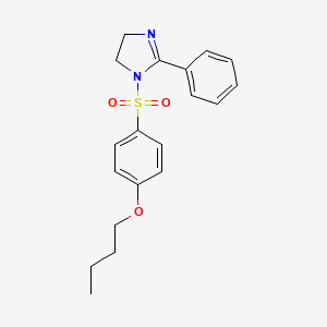 butyl 4-[(2-phenyl-4,5-dihydro-1H-imidazol-1-yl)sulfonyl]phenyl ether