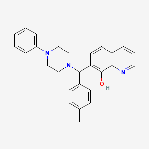 molecular formula C27H27N3O B13367985 7-[(4-Methylphenyl)(4-phenyl-1-piperazinyl)methyl]-8-quinolinol 