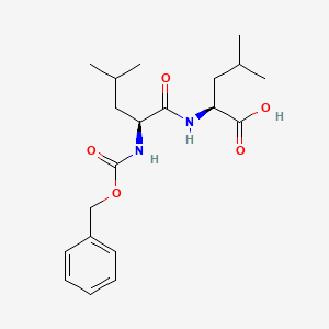 molecular formula C20H30N2O5 B1336799 (S)-2-((S)-2-(((Benzyloxy)carbonyl)amino)-4-methylpentanamido)-4-methylpentanoic acid CAS No. 7801-71-0