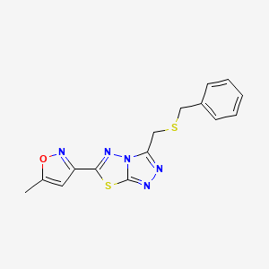 Benzyl [6-(5-methyl-3-isoxazolyl)[1,2,4]triazolo[3,4-b][1,3,4]thiadiazol-3-yl]methyl sulfide