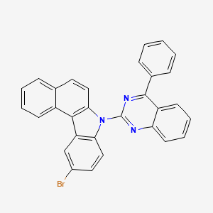 molecular formula C30H18BrN3 B13368032 10-Bromo-7-(4-phenylquinazolin-2-yl)-7H-benzo[c]carbazole 