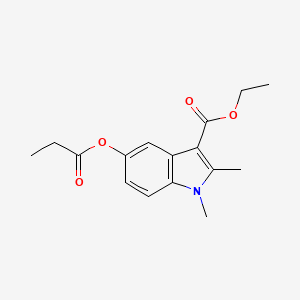 ethyl 1,2-dimethyl-5-(propionyloxy)-1H-indole-3-carboxylate