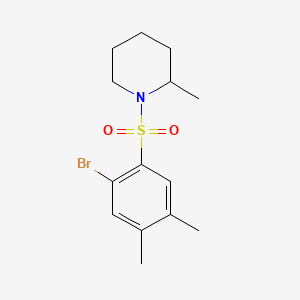 1-[(2-Bromo-4,5-dimethylphenyl)sulfonyl]-2-methylpiperidine