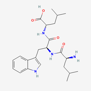 molecular formula C23H34N4O4 B1336808 H-Leu-trp-leu-OH CAS No. 42293-99-2