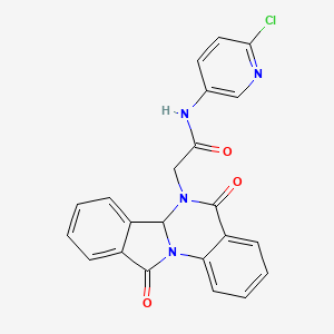 N-(6-chloro-3-pyridinyl)-2-(5,11-dioxo-6a,11-dihydroisoindolo[2,1-a]quinazolin-6(5H)-yl)acetamide