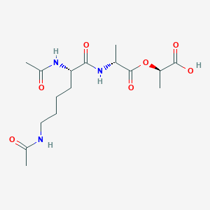 molecular formula C16H27N3O7 B1336812 Ac-Lys(Ac)-D-Ala-D-Lactic acid 
