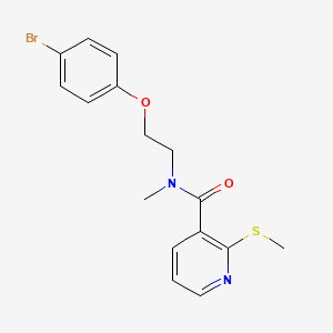 N-[2-(4-bromophenoxy)ethyl]-N-methyl-2-(methylsulfanyl)pyridine-3-carboxamide