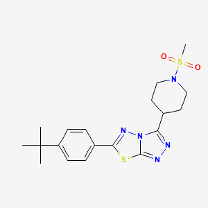 6-(4-Tert-butylphenyl)-3-[1-(methylsulfonyl)-4-piperidinyl][1,2,4]triazolo[3,4-b][1,3,4]thiadiazole