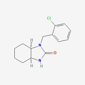 molecular formula C14H17ClN2O B13368191 (3AS,7aR)-1-(2-chlorobenzyl)octahydro-2H-benzo[d]imidazol-2-one 