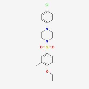 1-(4-Chlorophenyl)-4-[(4-ethoxy-3-methylphenyl)sulfonyl]piperazine