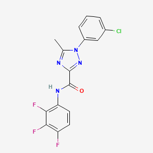 molecular formula C16H10ClF3N4O B13368235 1-(3-chlorophenyl)-5-methyl-N-(2,3,4-trifluorophenyl)-1H-1,2,4-triazole-3-carboxamide 