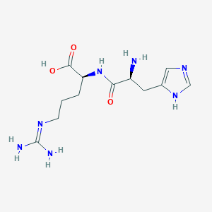 molecular formula C12H21N7O3 B1336825 H-His-Arg-OH CAS No. 77369-21-2