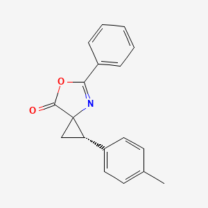 molecular formula C18H15NO2 B13368275 (2S)-2-(4-methylphenyl)-5-phenyl-6-oxa-4-azaspiro[2.4]hept-4-en-7-one 