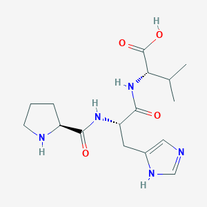molecular formula C16H25N5O4 B1336828 H-Pro-his-val-OH CAS No. 83960-33-2