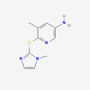 5-methyl-6-[(1-methyl-1H-imidazol-2-yl)sulfanyl]-3-pyridinamine