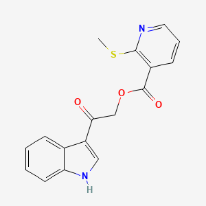 2-(1H-Indol-3-yl)-2-oxoethyl 2-(methylthio)nicotinate