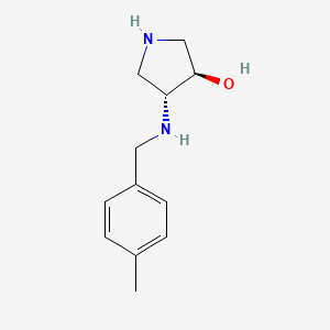 molecular formula C12H18N2O B13368362 (3R,4R)-4-((4-Methylbenzyl)amino)pyrrolidin-3-ol 