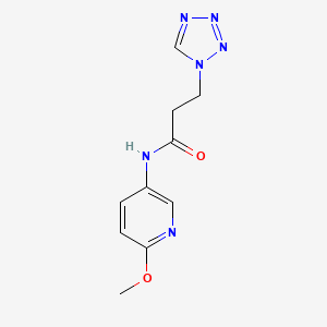 molecular formula C10H12N6O2 B13368363 N-(6-methoxypyridin-3-yl)-3-(1H-tetrazol-1-yl)propanamide 