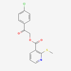 2-(4-Chlorophenyl)-2-oxoethyl 2-(methylthio)nicotinate