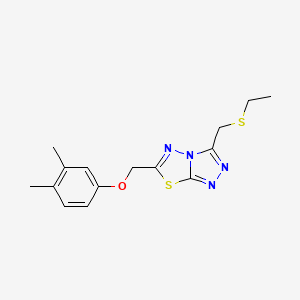 6-[(3,4-Dimethylphenoxy)methyl]-3-[(ethylsulfanyl)methyl][1,2,4]triazolo[3,4-b][1,3,4]thiadiazole