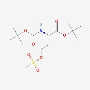 molecular formula C14H27NO7S B13368433 N-[(1,1-Dimethylethoxy)carbonyl]-L-homoserine 1,1-Dimethylethyl Ester Methanesulfonate 