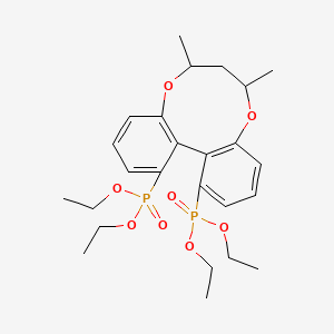 molecular formula C25H36O8P2 B13368444 P,P'-[(6S,8S,13aR)-7,8-Dihydro-6,8-dimethyl-6H-dibenzo[f,h][1,5]dioxonin-1,13-diyl]bis-phosphonic acid, P,P,P',P'-tetraethyl ester 