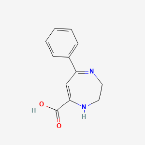 molecular formula C12H12N2O2 B13368449 7-phenyl-2,3-dihydro-1H-1,4-diazepine-5-carboxylic acid 