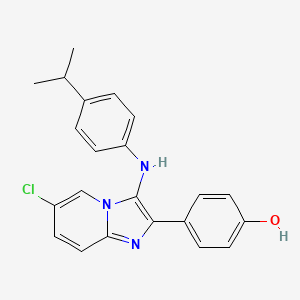 4-[6-Chloro-3-(4-isopropylanilino)imidazo[1,2-a]pyridin-2-yl]phenol