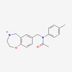 molecular formula C19H22N2O2 B13368456 N-((2,3,4,5-Tetrahydrobenzo[f][1,4]oxazepin-7-yl)methyl)-N-(p-tolyl)acetamide 