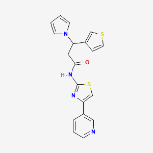 N-[4-(pyridin-3-yl)-1,3-thiazol-2-yl]-3-(1H-pyrrol-1-yl)-3-(thiophen-3-yl)propanamide