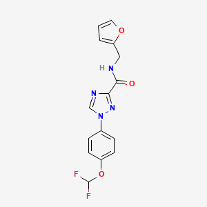 1-[4-(difluoromethoxy)phenyl]-N-(2-furylmethyl)-1H-1,2,4-triazole-3-carboxamide