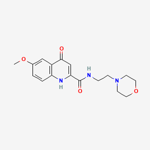 4-hydroxy-6-methoxy-N-[2-(4-morpholinyl)ethyl]-2-quinolinecarboxamide