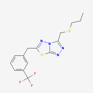 3-[(Propylsulfanyl)methyl]-6-[3-(trifluoromethyl)benzyl][1,2,4]triazolo[3,4-b][1,3,4]thiadiazole