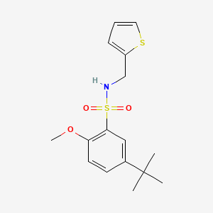 molecular formula C16H21NO3S2 B13368568 5-tert-butyl-2-methoxy-N-(2-thienylmethyl)benzenesulfonamide 