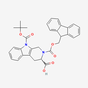 (S)-2-(((9H-Fluoren-9-yl)methoxy)carbonyl)-9-(tert-butoxycarbonyl)-2,3,4,9-tetrahydro-1H-pyrido[3,4-b]indole-3-carboxylic acid