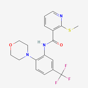 2-methylsulfanyl-N-[2-morpholin-4-yl-5-(trifluoromethyl)phenyl]pyridine-3-carboxamide