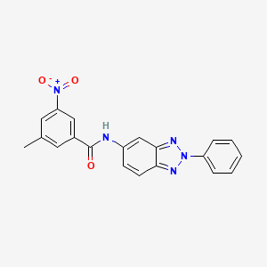 3-methyl-5-nitro-N-(2-phenyl-2H-1,2,3-benzotriazol-5-yl)benzamide