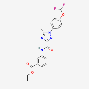 ethyl 3-[({1-[4-(difluoromethoxy)phenyl]-5-methyl-1H-1,2,4-triazol-3-yl}carbonyl)amino]benzoate