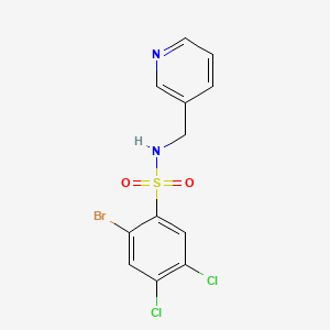 2-bromo-4,5-dichloro-N-(3-pyridinylmethyl)benzenesulfonamide