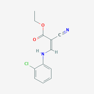 molecular formula C12H11ClN2O2 B1336866 乙基(2Z)-3-[(2-氯苯基)氨基]-2-氰基丙烯酸酯 CAS No. 7510-65-8