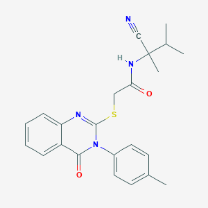 N-(1-cyano-1,2-dimethylpropyl)-2-{[3-(4-methylphenyl)-4-oxo-3,4-dihydroquinazolin-2-yl]sulfanyl}acetamide