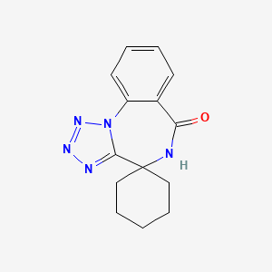 molecular formula C14H15N5O B13368700 5',6'-Dihydrospiro(cyclohexane-1,4'-tetraazolo[1,5-a][1,4]benzodiazepine)-6'-one 