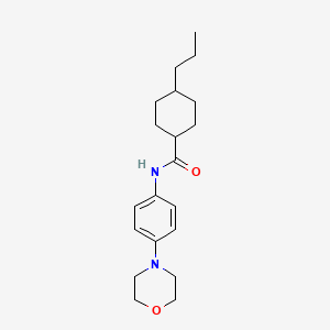 N-[4-(4-morpholinyl)phenyl]-4-propylcyclohexanecarboxamide