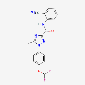 N-(2-cyanophenyl)-1-[4-(difluoromethoxy)phenyl]-5-methyl-1H-1,2,4-triazole-3-carboxamide