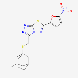 3-[(1-Adamantylsulfanyl)methyl]-6-(5-nitro-2-furyl)[1,2,4]triazolo[3,4-b][1,3,4]thiadiazole