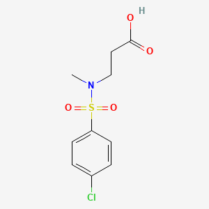 molecular formula C10H12ClNO4S B13368761 N-[(4-chlorophenyl)sulfonyl]-N-methyl-beta-alanine 