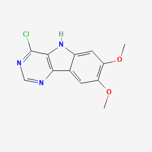 molecular formula C12H10ClN3O2 B1336878 4-Chloro-7,8-dimethoxy-5H-pyrimido[5,4-b]indole CAS No. 384367-10-6