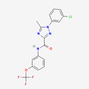 1-(3-chlorophenyl)-5-methyl-N-[3-(trifluoromethoxy)phenyl]-1H-1,2,4-triazole-3-carboxamide