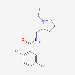 molecular formula C14H18BrClN2O B13368802 5-bromo-2-chloro-N-[(1-ethyl-2-pyrrolidinyl)methyl]benzamide 