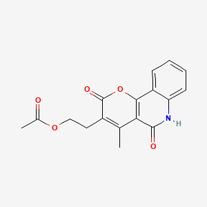 2-(4-methyl-2,5-dioxo-5,6-dihydro-2H-pyrano[3,2-c]quinolin-3-yl)ethyl acetate